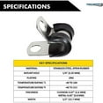 thumbnail image 5 of Stainless Steel Cable Clamps - 1/2" Diameter - Rubber Insulated - 100 Pcs, 5 of 7