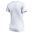 thumbnail image 3 of Women's White Miami Dolphins Mascot In Bounds V-Neck T-Shirt, 3 of 3