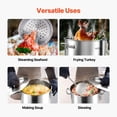 thumbnail image 5 of VEVOR Stainless Steel Stockpot, 42 Quart Large Cooking Pots, Cookware Sauce Pot with Basket, Lid, and Handle, Heavy Duty Commercial Grade Stock Pot, Sanding Treatment, for Large Groups Events Silver, 5 of 8