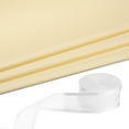 thumbnail image 3 of Uxcell 20 Sheets Flower Wrapping Paper, 22.8"x22.8" Floral Craft with Ribbon for Flowers Gift Packaging, Cream Yellow, 3 of 6