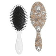 thumbnail image 2 of Forest Aesthetic Paddle Brush - Smoothing Hair Styling Tool with Ergonomic Handle, No-Pull Comfort for Long Hair, Artistic Sky Scene Pattern, 2 of 5