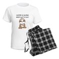 thumbnail image 4 of CafePress - Coffee And Sloths Women's Light Pajamas - Women's Short Sleeve Print T-Shirt and Pants Light Cotton Pajama Set, 4 of 7