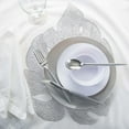 thumbnail image 3 of Home Details Set of Four Leaf Shape Table Place Mat, Silver, 3 of 5