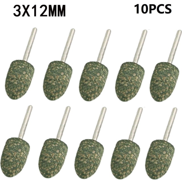 10 Pcs 4-12mm conical Rubber Polishing Point Bit 3mm Shank Rotary Tools