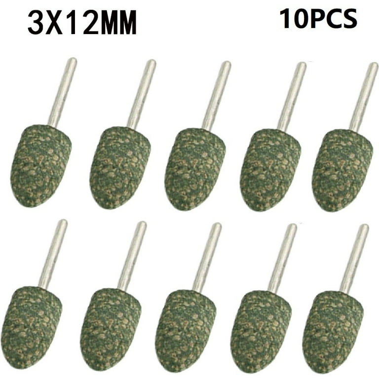 10 Pcs 4 12mm conical Rubber Polishing Point Bit 3mm Shank Rotary Tools