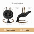 thumbnail image 6 of Babyomi Baby Swing with Auto Rocking, Adjustable Recline & Speed, Remote Control, Timer, Bluetooth Music, Toy Bar & Secure 5-Point Harness for Infants.,Black, 6 of 8