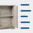 thumbnail image 6 of Fluted Sideboard Buffet Cabinet with Storage, Accent Modern Credenza with 4 Doors, Adjustable Shelves, Media Console Mid Century Storage Cabinet for Living Room Entryway, 6 of 7