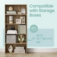thumbnail image 5 of LEDREM 5-Tier Adjustable Bookcase, Open Bookshelf, Storage Shelf Organizer, 22lb Capacity per Shelf, for Home, Office Camel Brown, 5 of 6