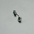 thumbnail image 6 of Body Candy Womens Steel Piercing Green Triple Drop Heart Shamrock Double Mount Belly Button Ring, 6 of 7