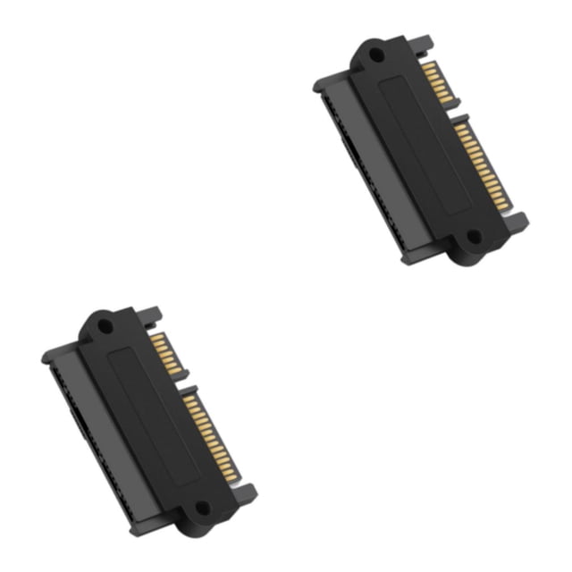 Sidaley Professional SAS to SATA 180 Degree Card Adapter Motherboards Angle Black Tipo 1 2piezas