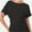 Black, variant on Womens Super Comfy Boat Neck Dolman Top Shirt