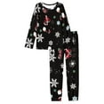 thumbnail image 2 of Renewold Family Christmas PJs Matching Sets Snowflake Candy Canes Pajama for Men Size 3XL Personalized Long-Sleeve Pullover Tracksuit and Elastic Waist Long Pants,2 Pieces, 2 of 5