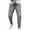 Grey, variant on Men's Fashion Cargo Joggers - Elastic Waist Drawstring, Lightweight - Polyester Spandex - Gym/Outdoor/Daily - Sizes 32-37
