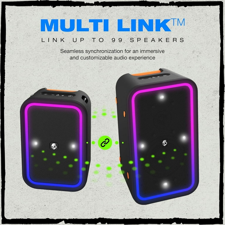 Skullcandy Stomp Bluetooth Speaker – IPX7, LED Lights