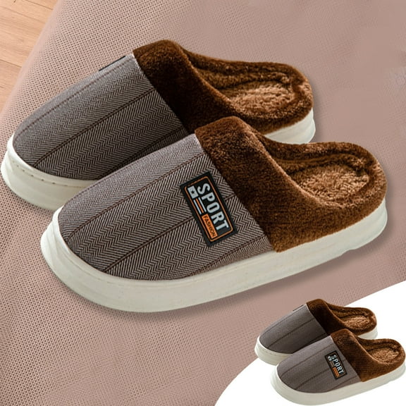 Aueoeo Bedroom Slippers Women, Wide Slippers for Women Indoor Warm Winter Cozy Slide Slippers Comfy Soft Slip on House Slippers Shoes