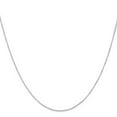 thumbnail image 2 of 14K White Gold Curb Chain Styles Necklace 24 inch Carded .5 mm with Spring Ring Clasp 0.5, 2 of 4