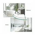 thumbnail image 5 of Estantes de vidrio que ahorran espacio, estantes flotantes para baño montados en la pared con riel con acabado en cromo pulido, para soluciones de almacenamiento elegantes y seguras, 5 of 5