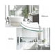 thumbnail image 5 of Organizador de baño de instalación resistente, estante de ducha de esquina de vidrio templado montado en la pared para espacios compactos con acero inoxidable a prueba de óxido y vidrio de seguridad, 5 of 5