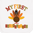 thumbnail image 3 of Inktastic My First Thanksgiving Day Turkey Newborn Bib, 3 of 3