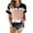 Black, variant on CHGBMOK Women's Tops Summer Casual Loose Tees Tie-dye Printing Round Neck T Shirt