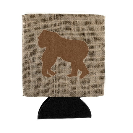 

Carolines Treasures BB1129-BL-BN-CC Gorilla Burlap and Brown Can or Bottle Hugger Can Hugger multicolor