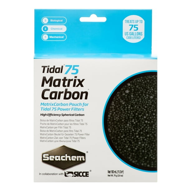 Seachem Tidal 75 Matrix Carbon Aquarium Filters, 6.4 Oz