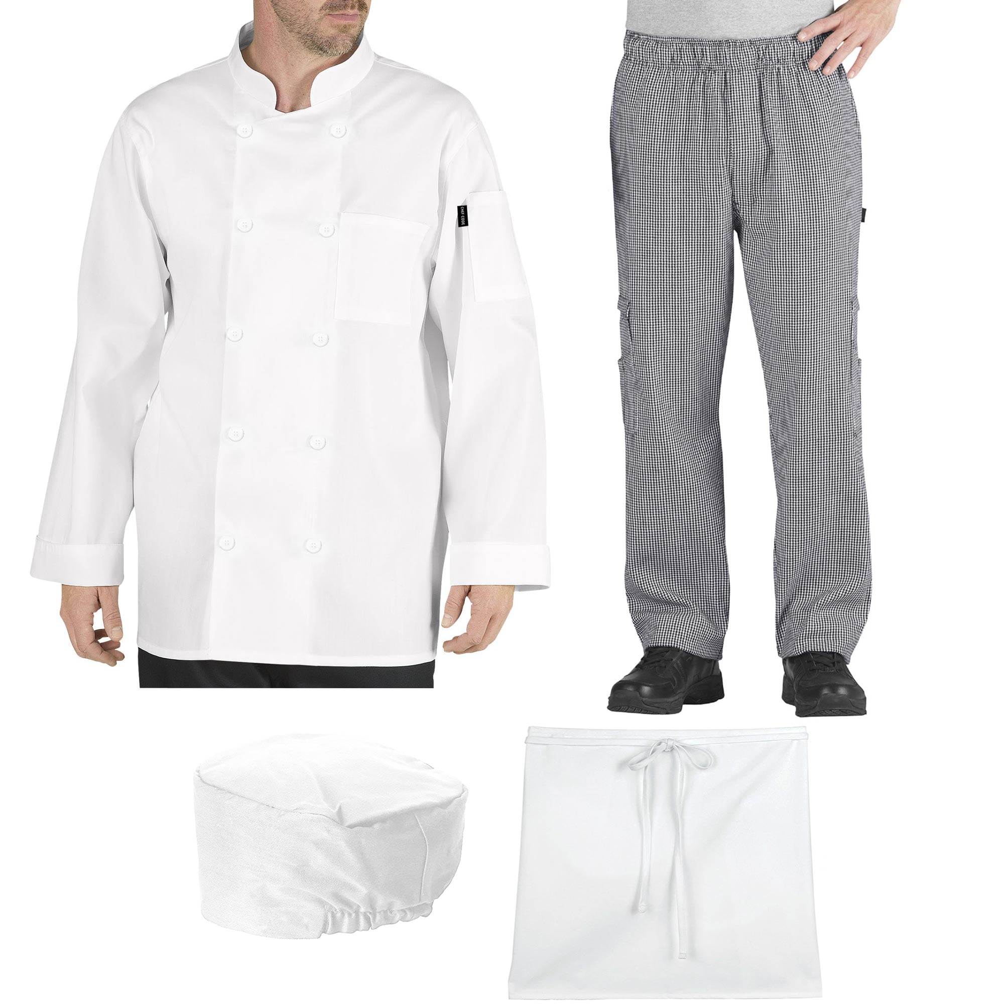 Chef Coat, Pants, Hat \u0026 Apron - Walmart 