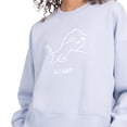 thumbnail image 3 of Women's Starter Light Blue Detroit Lions Travel Pastels Boxy Fleece Sweatshirt, 3 of 3