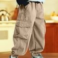 thumbnail image 2 of JSGEK Boys' Work Pants Stylish Casual Pants Comfortable Soft Fabric Breathable Suitable for Daily Wear Travel Home Holiday Activities Children's Clothing Yellow 4 Years, 2 of 6