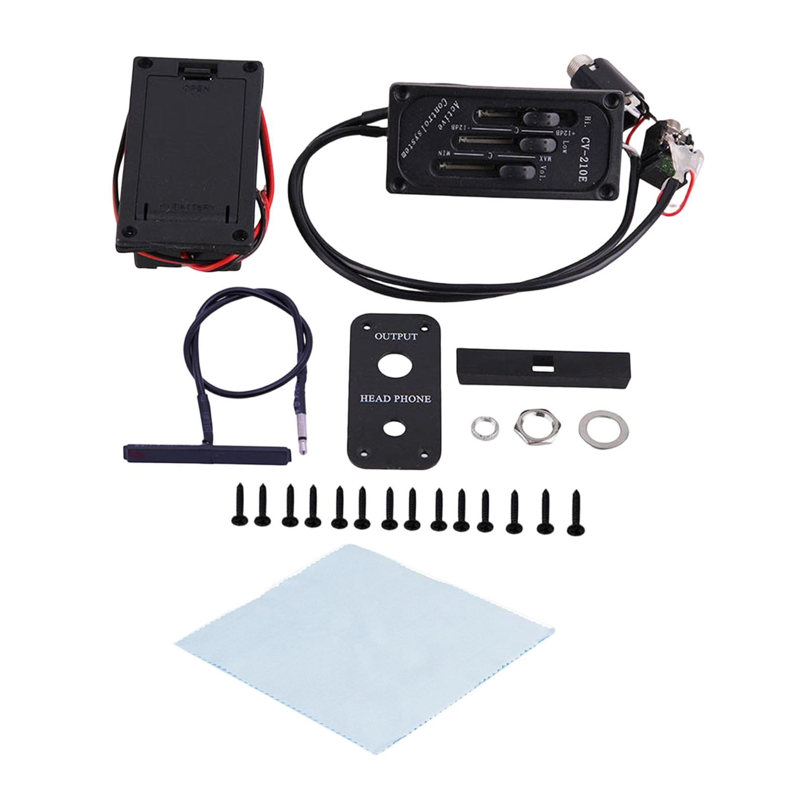 LeeQinersw Abs Metal Acoustic Guitar Pickup Microphone Violin EQ Equalizer Piezo Transducer
