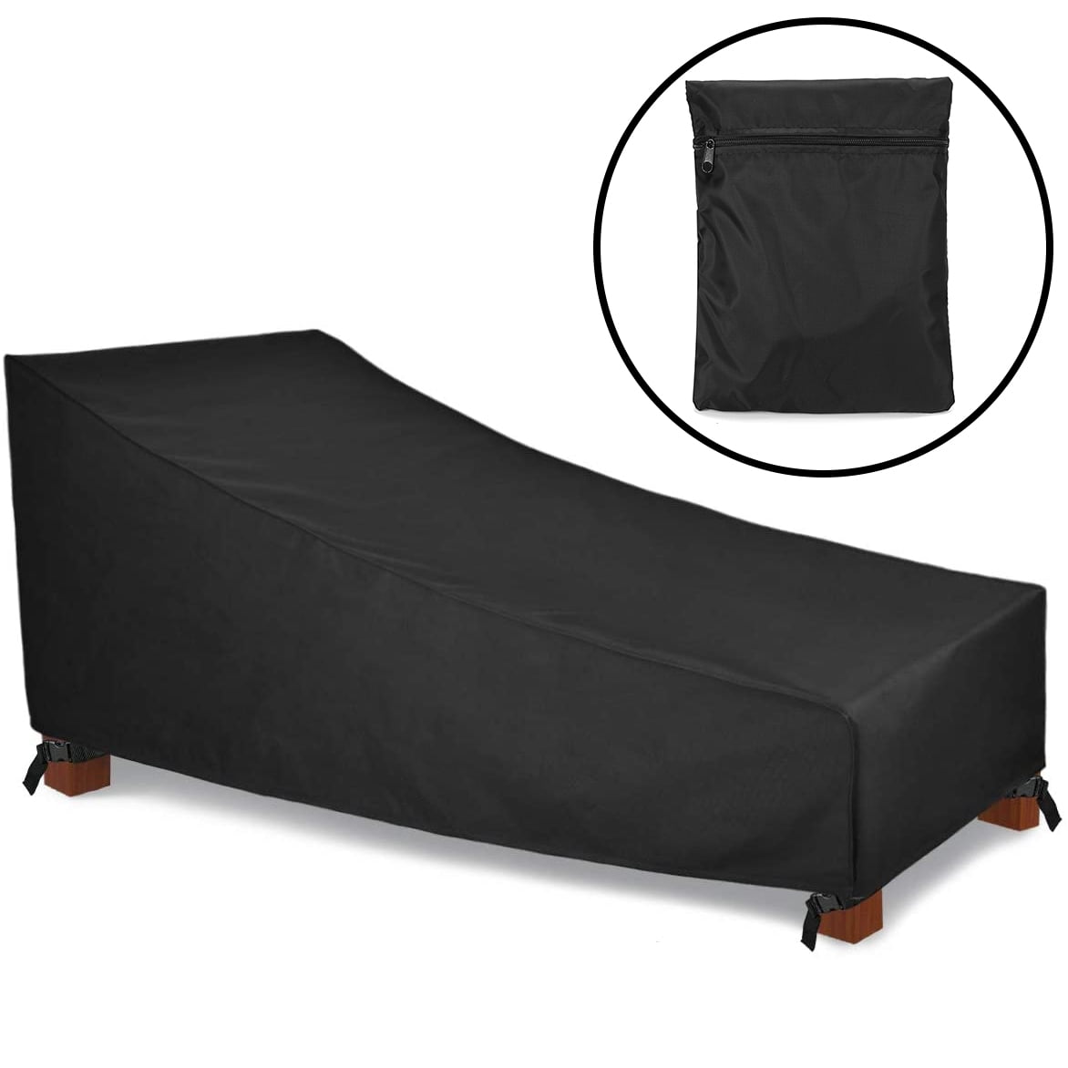 Durable Water Resistant Premium Patio Chaise Lounge Outdoor Furniture Cover 