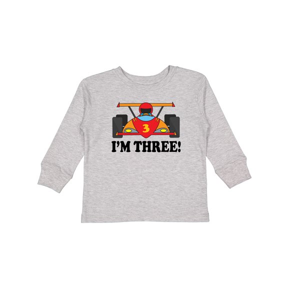 Inktastic Race Car 3rd Birthday Boys Long Sleeve Toddler T-Shirt
