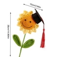 thumbnail image 3 of Ramo de Girasol Tejido a Mano para Graduación con Cara Sonriente y Mini Birrete, Flor Artificial Reutilizable para Fiesta de Graduación, Decoración de Aula, Regalo para Estudiantes, 3 of 6