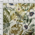 thumbnail image 3 of oneOone Georgette Viscose Lime Green Fabric Floral & Leaves Fabric For Sewing Printed Craft Fabric By The Yard 42 Inch Wide, 3 of 4