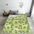 thumbnail image 5 of Pofeuu Cute Dinosaurs Cartoon Print Ultra-Soft Micro Fleece Blanket,for Bed Or Sofa,All Season Throw Blankets Flannel Blanket-50"x40", 5 of 7