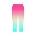 thumbnail image 6 of AnuYalue Women Capri Leggings Tummy Control Cropped Yoga Pants Summer Knee Length Beach Pants Solid Casual Joggers Workout Capris Multicolor M, 6 of 6