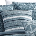 thumbnail image 4 of 7 Piece Queen Size Cotton Comforter Set with Geometric Print, Blue, 4 of 4