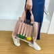 thumbnail image 2 of Bolsa de compras transparente de PVC para mujer a la moda, grande de retazos (rosa) Ehuebsd Para Estrenar, 2 of 9