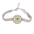 thumbnail image 1 of Mahjong Circle puntos 1 Tile pattern Pulsera de tobillera de cadena de tenis, joyería de diamantes, 1 of 3
