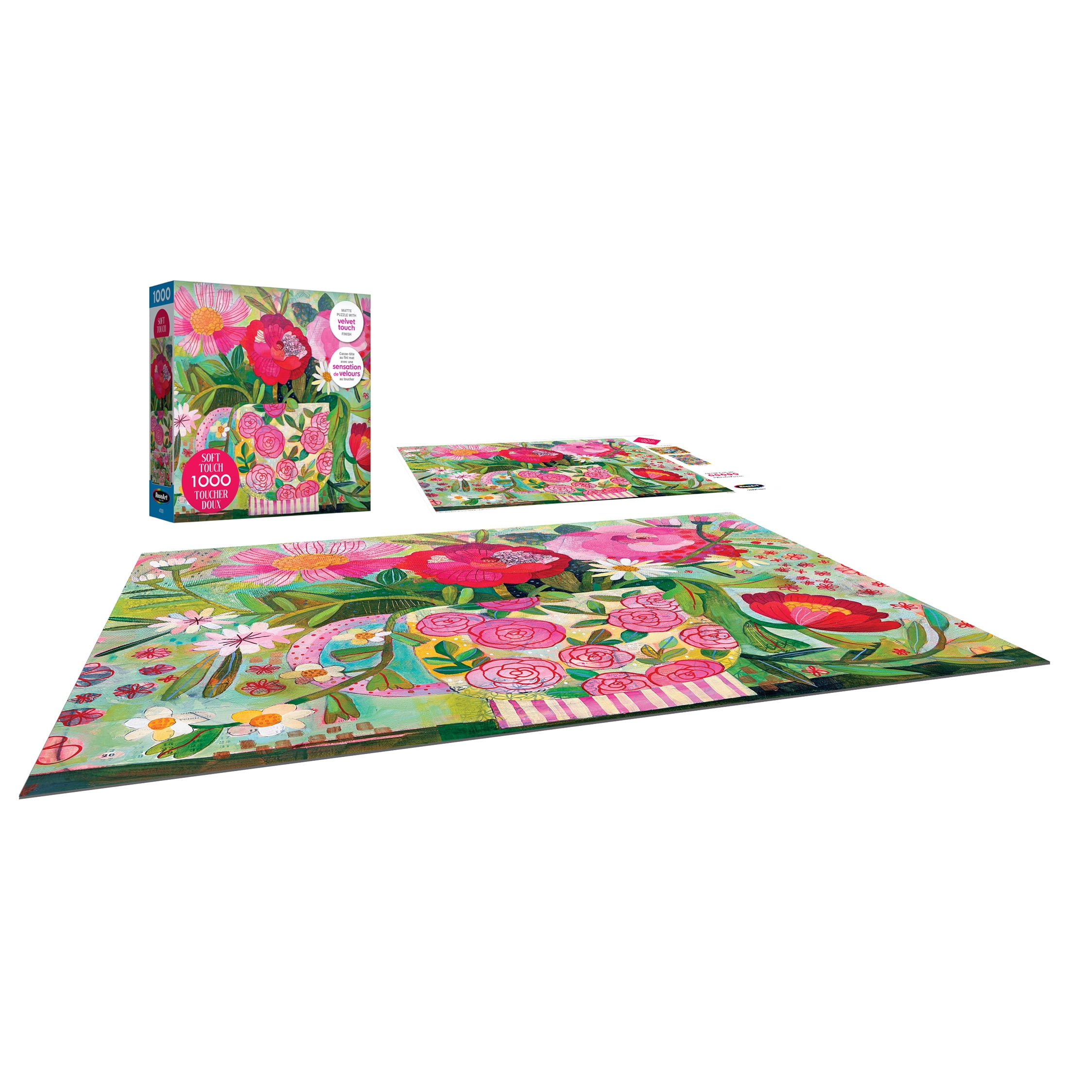 RoseArt - Soft Touch 1000-Piece - CUP FULL OF ROSIE - Adult Interlocking Puzzle