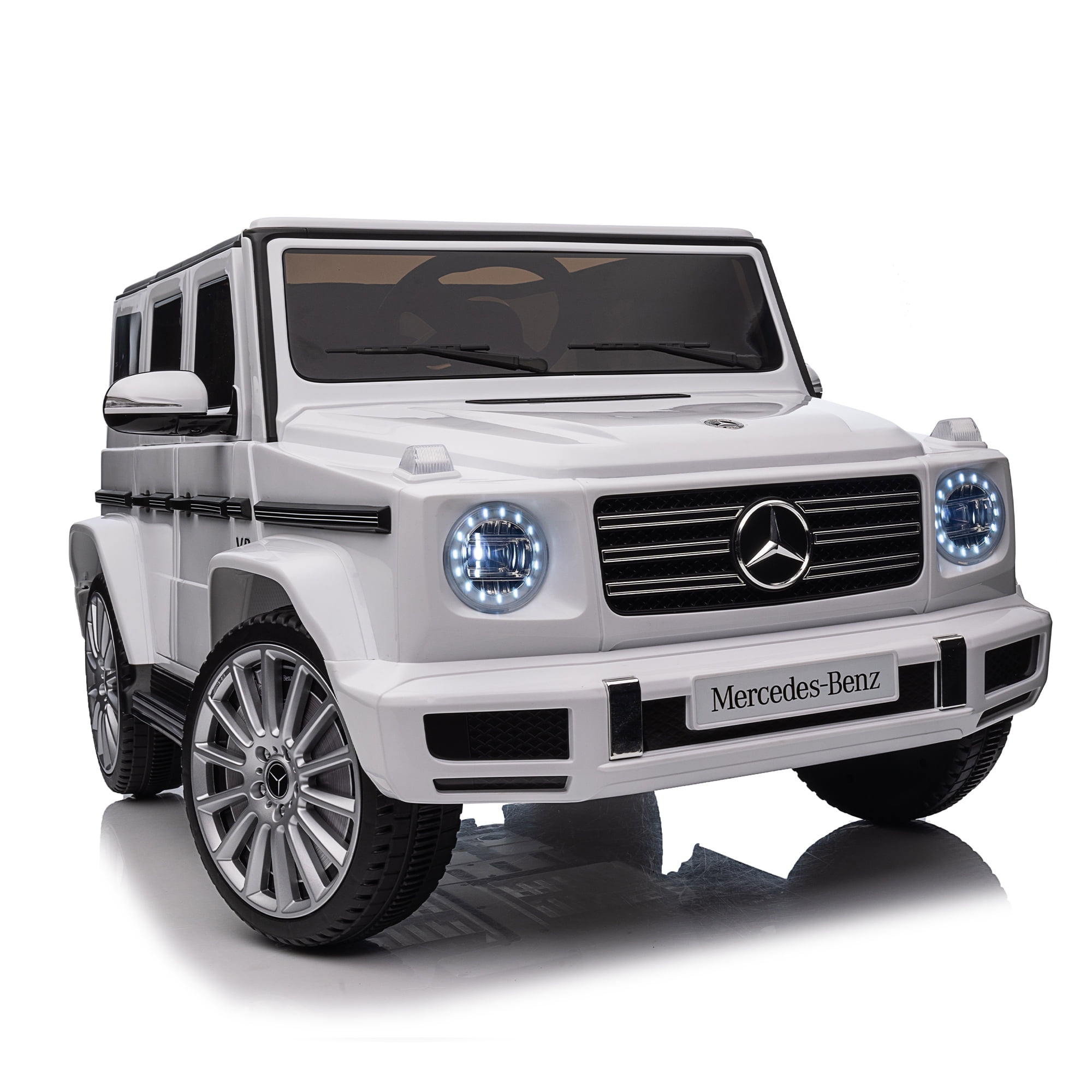 CIPACHO Kids Ride On Cars, Licensed Mercedes-Benz G500, 24V Battery Powered Toy Electric Car for Kids with 2.4GHz Remote Control, White