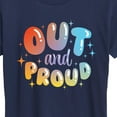 thumbnail image 3 of Instant Message - Out And Proud - LGBT Pride - Women's Short Sleeve Graphic T-Shirt, 3 of 6