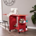 thumbnail image 3 of Southern Enterprises Expandable Rolling Sewing Table/Craft Station, Universal Style, Farmhouse Red, 3 of 34
