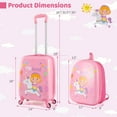 thumbnail image 3 of Costway 16" Carry-on Suitcase & 13" Backpack with 4 Spinner Wheels & Telescopic Handle With pony pattern, 3 of 10