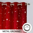 thumbnail image 4 of HA-EMORE Christmas Curtains 2 Panel Sets, Red Velvet Floral Snowflake Thermal Insulated Decoration Curtains 52"*95", 4 of 6