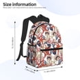 thumbnail image 4 of Vsdgher Starfish Shell Print Unisex Large Capacity Bookbag Schoolbag Casual Daypack for High School/College/Teens/Travel/Work, 4 of 8