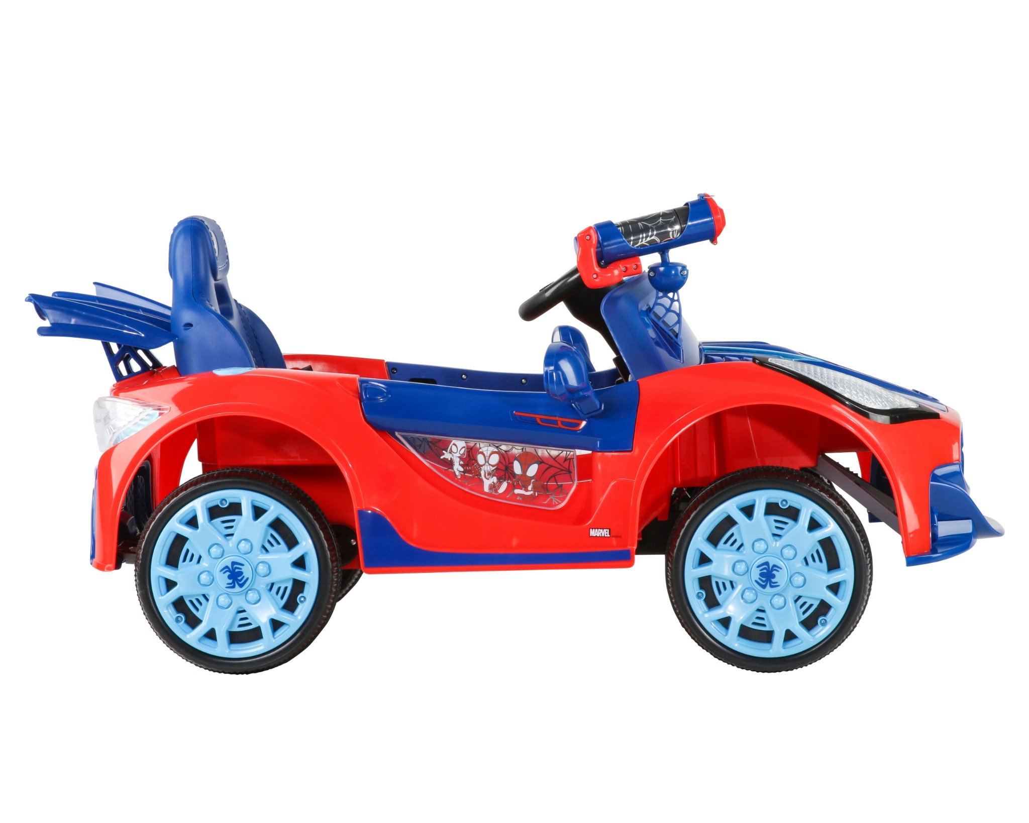 DYNACRAFT SPIDER-MAN 6V SUPER CAR, BATTERY POWERED RIDE-ON WITH LIGHTS AND SOUNDS, 1 COUNT