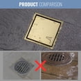 thumbnail image 3 of Wowow 6 in. x 6 in. Stainless Steel Square Shower Drain with Tile-In Pattern Drain Cover, 3 of 5