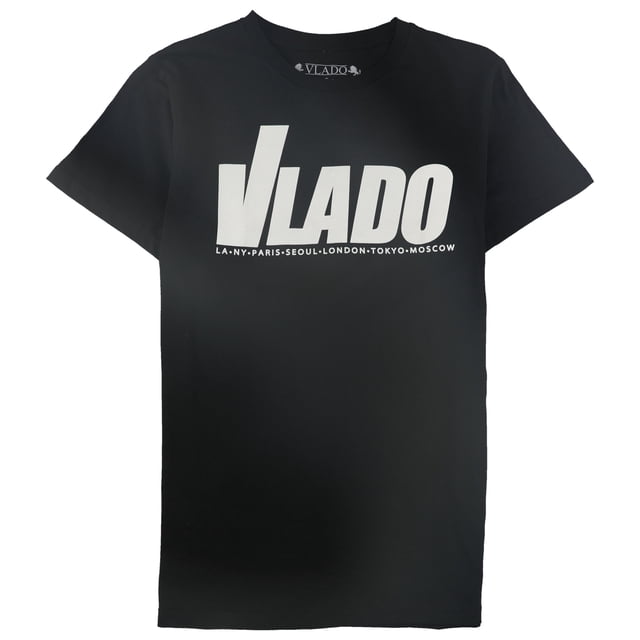 Vlado - Camiseta gráfica Vlado para hombre, color negro, pequeña