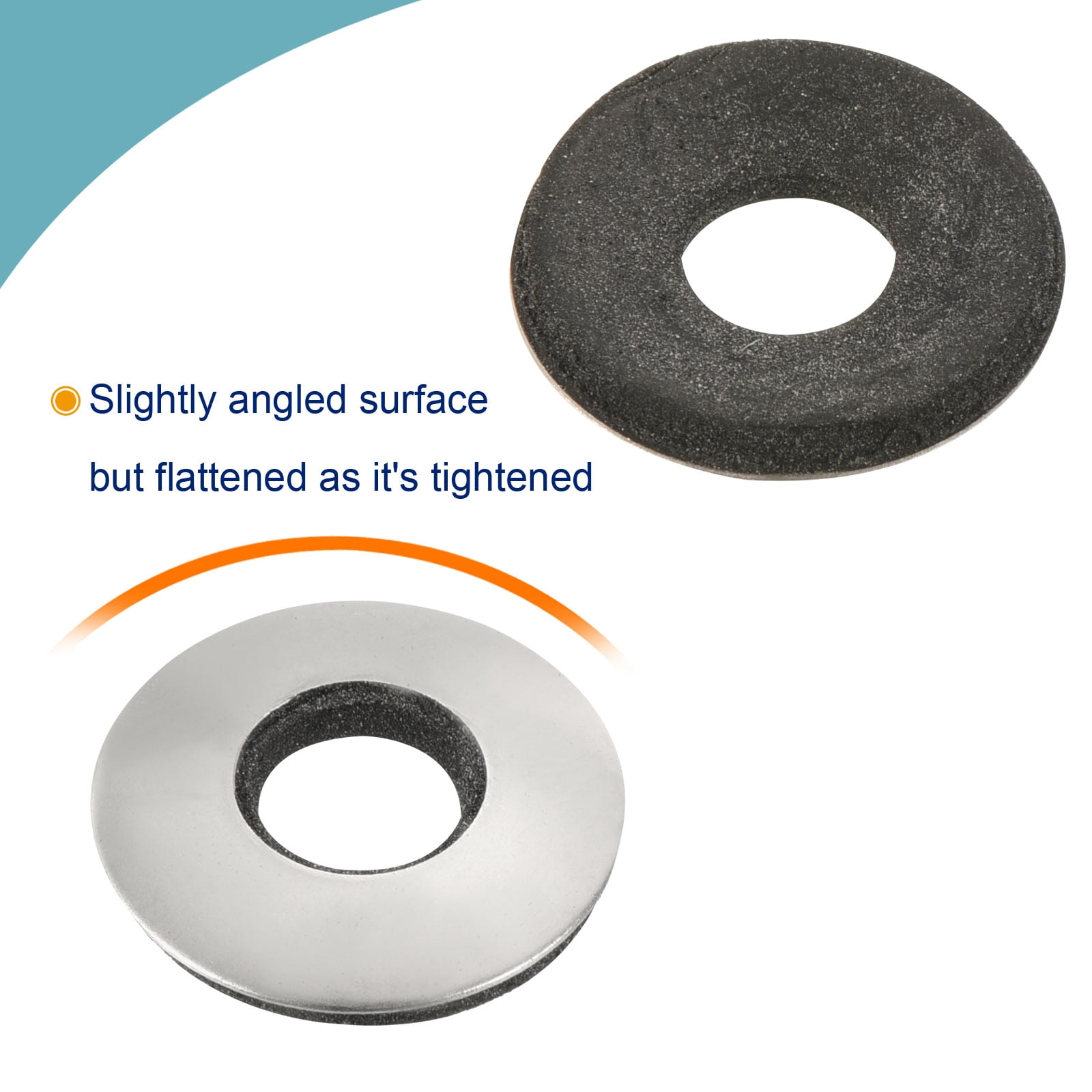 Unique Bargains Carbon Steel And Nitrile Rubber Bonded Sealing Washer 25x8x3.4mm